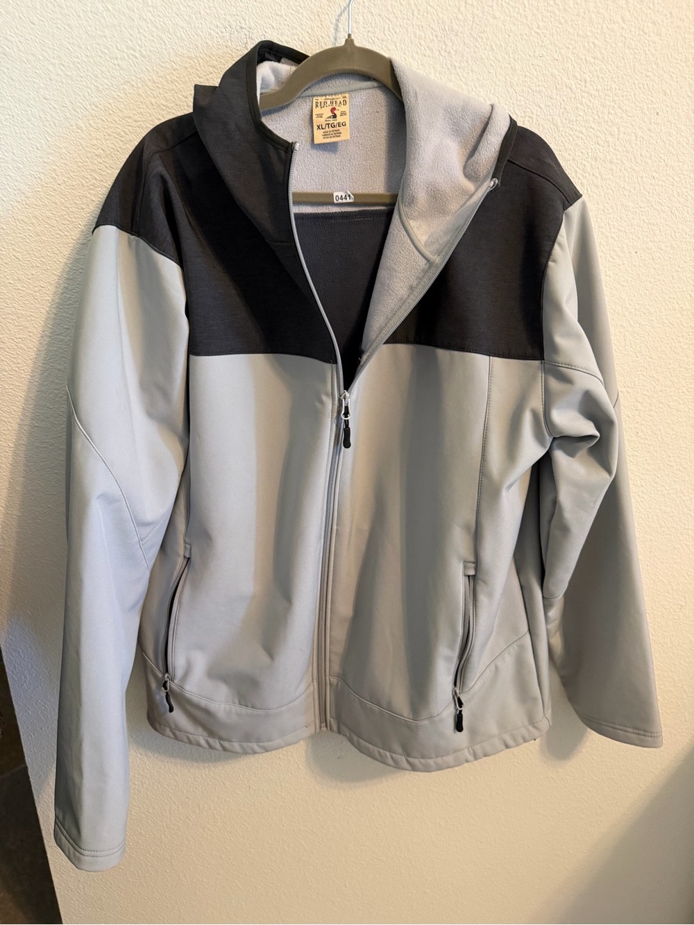 RedHead Two-Tone Softshell Utility Jacket - Light Gray & Black